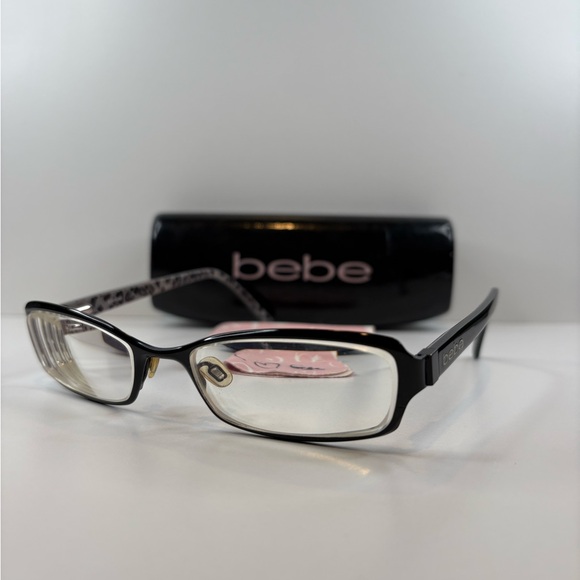 bebe Accessories - FRAMES ONLY- BEBE AGLOW BB5009 JET Eyeglasses 53•17•135